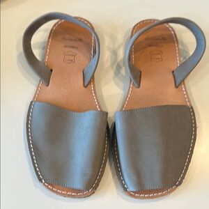 Authentic Menorcan sandals made in Menorca, Gray with tan sole size 41